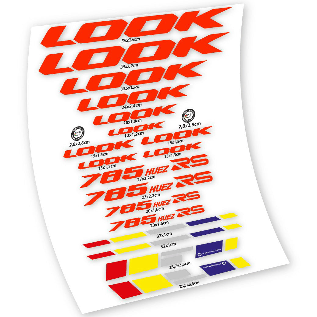 Autocollants, Look 785 Huez RS, Cadre, Autocollant Vélo Vinyle