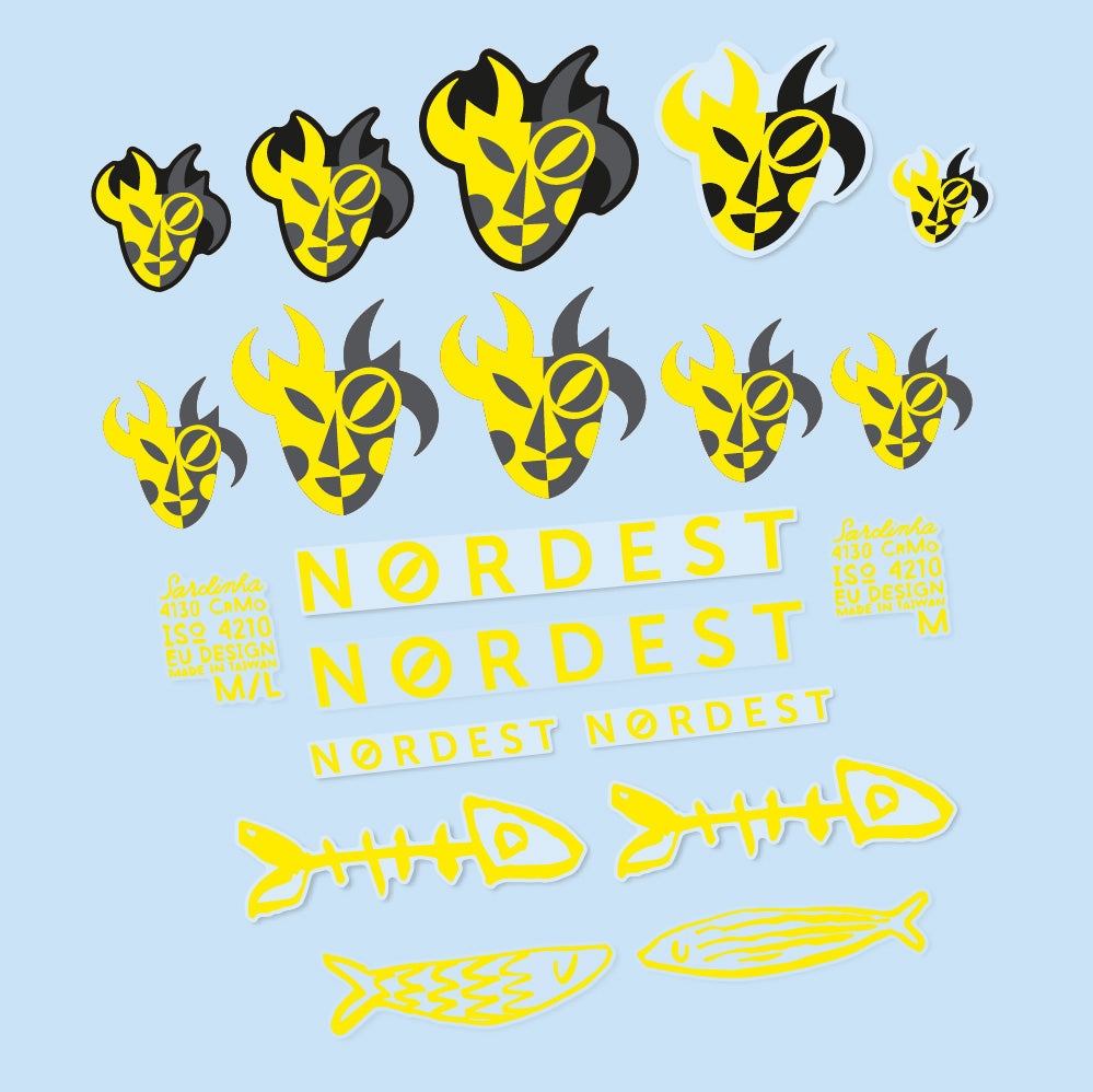 Autocollant Nordest Sardinha 2, Cadre, Vélo vinyle autocollant
