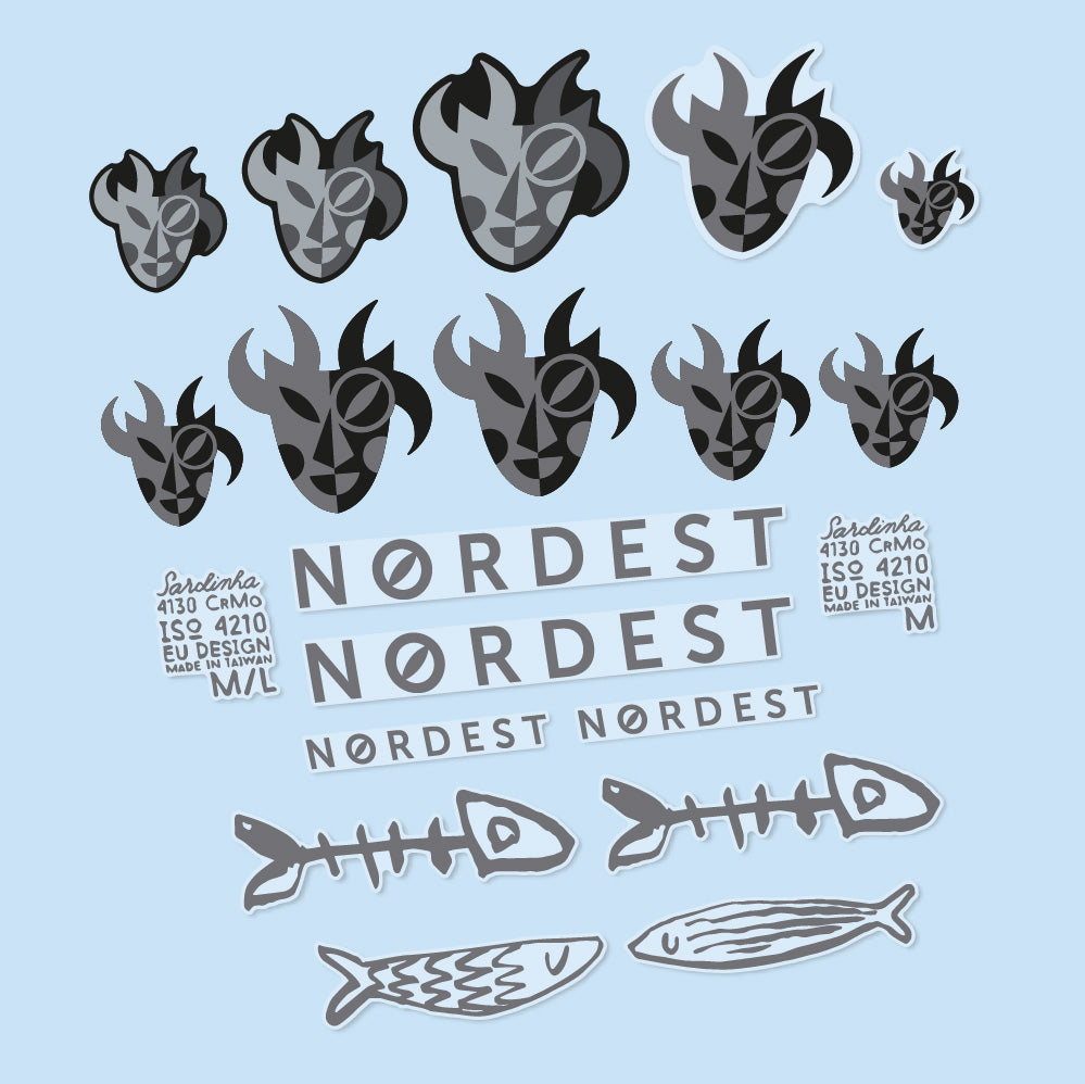 Autocollant Nordest Sardinha 2, Cadre, Vélo vinyle autocollant