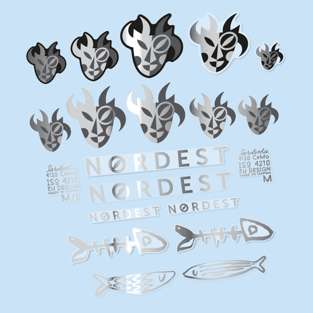 Autocollant Nordest Sardinha 2, Cadre, Vélo vinyle autocollant