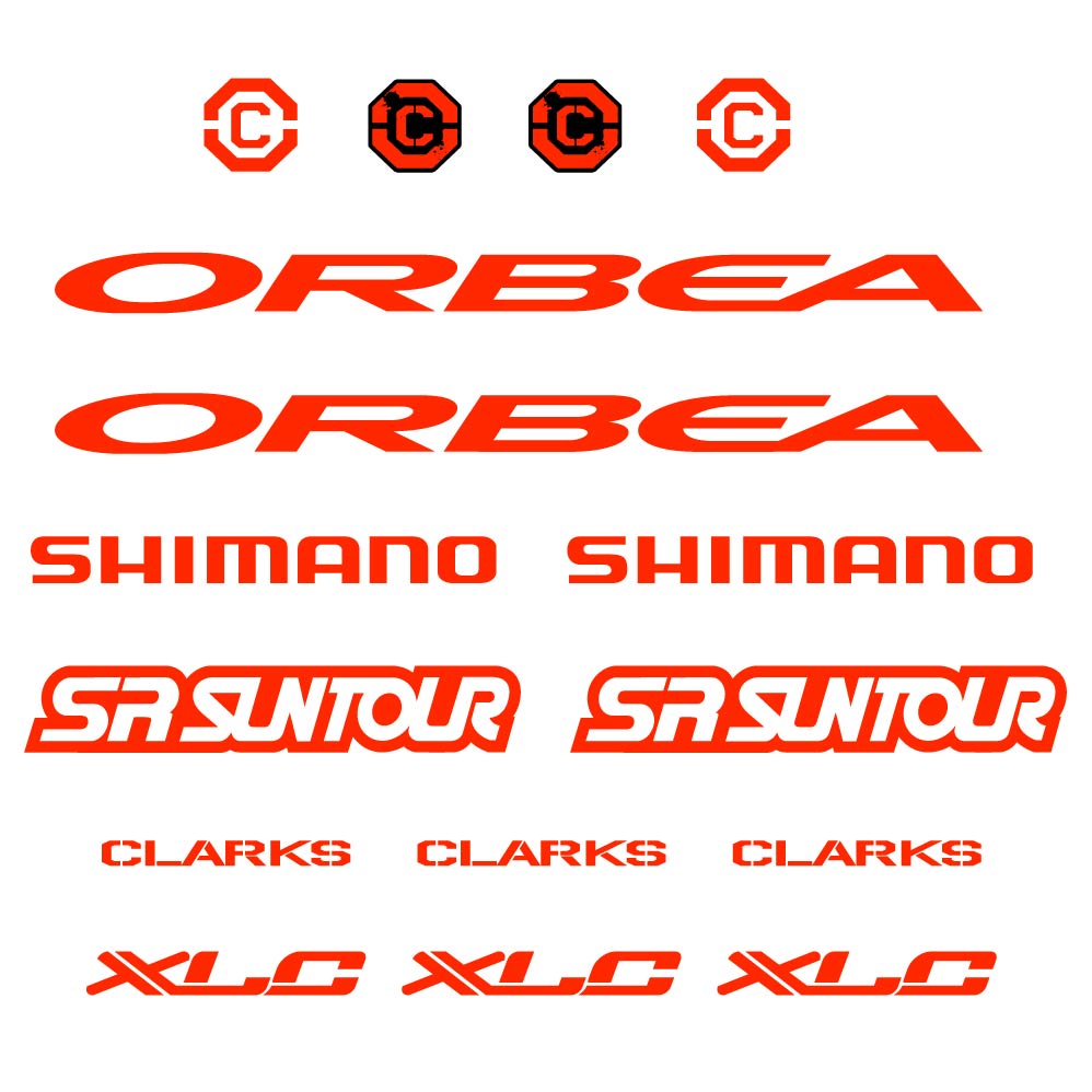 Autocollant Orbea, Shimano, SRSuntour, Clarks, XLC, Cadre, Autocollant Vélo vinyle