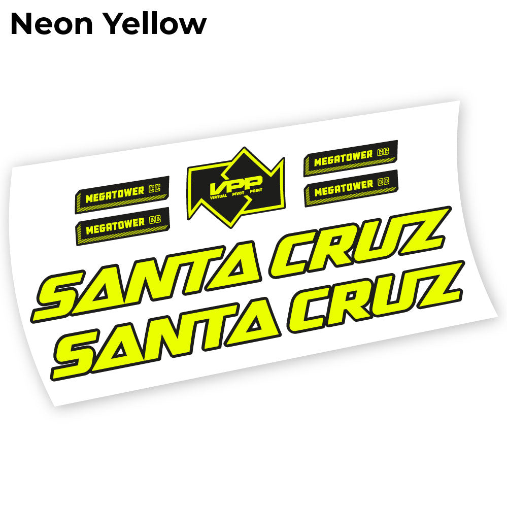 Autocollant Santa Cruz Megatower 2021, autocollant Vélo Cadre Vinyle