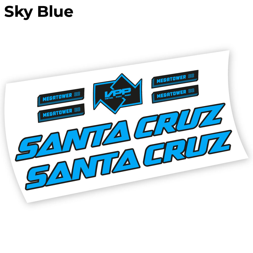 Autocollant Santa Cruz Megatower 2021, autocollant Vélo Cadre Vinyle