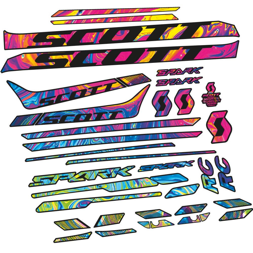 Autocollant Scott Spark 930 2017, Cadre, vélo vinyle sticker