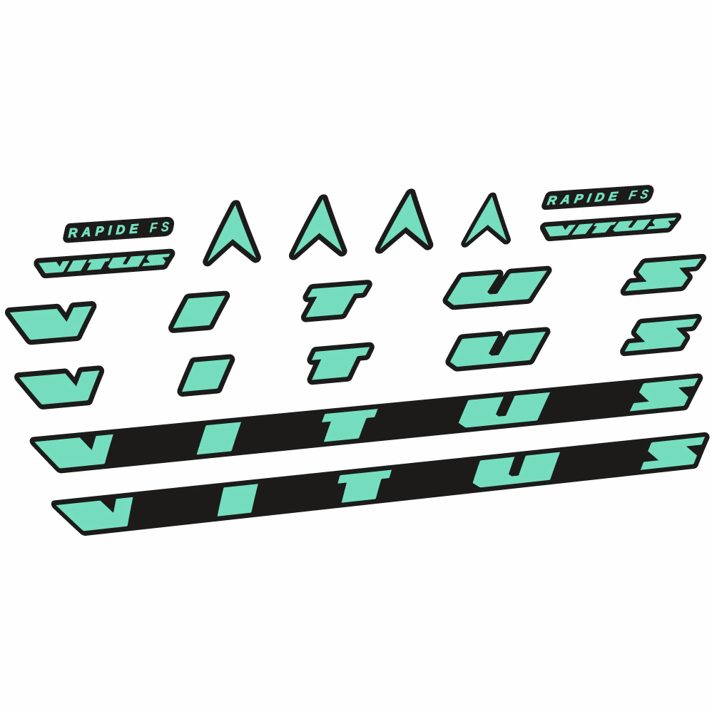 Autocollant Vitus Rapide FS CRX 2022, Cadre, Vélo vinyle sticker