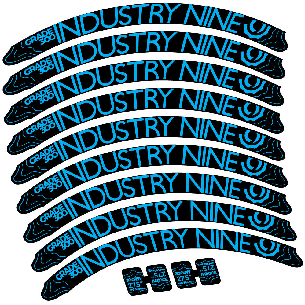 Autocollant Industry Nine Grade 300, Roues VTT 27.5, Autocollant Vélo vinyle
