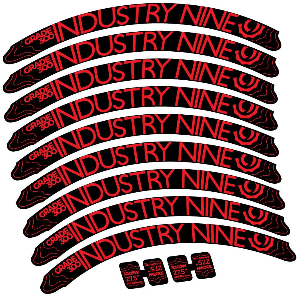 Autocollant Industry Nine Grade 300, Roues VTT 27.5, Autocollant Vélo vinyle