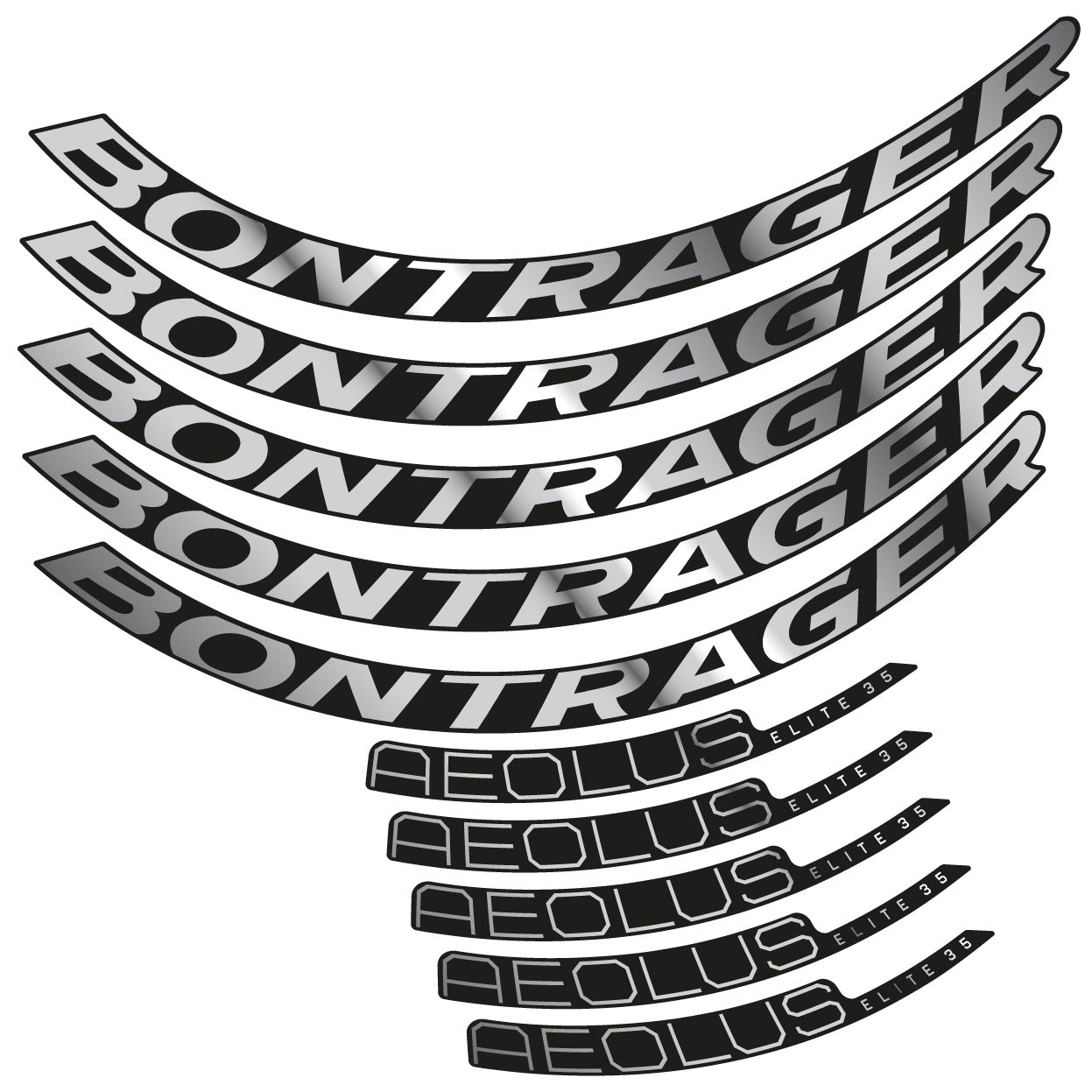 Autocollant Bontrager Aeolus Elite 35 Ver.2, Roues Route 35 mm, Autocollant Vélo vinyle