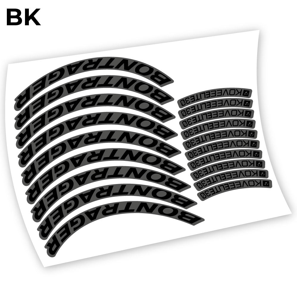 Autocollant Bontrager Kovee Elite 30, autocollant vinyle Mountain Wheel Vélos