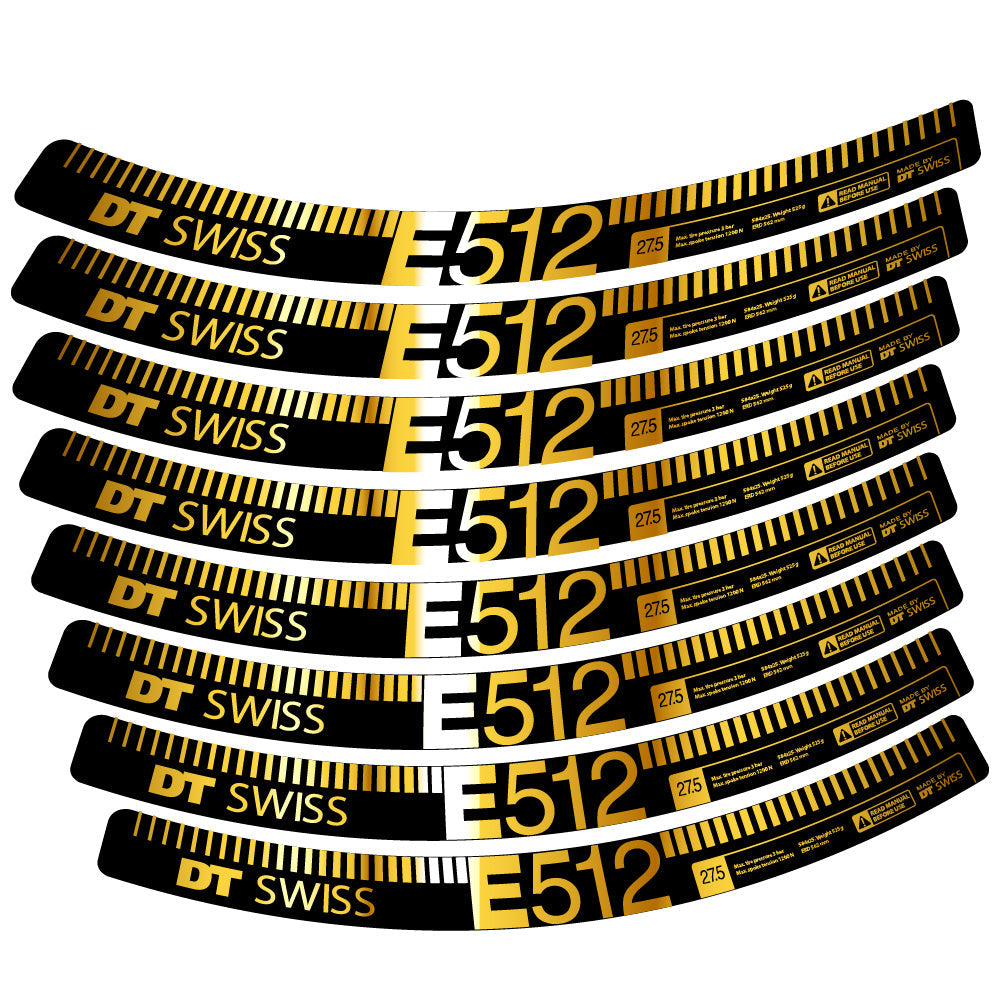 Autocollant Dt swiss E512, Roues VTT 27.5, Autocollant Vélo vinyle