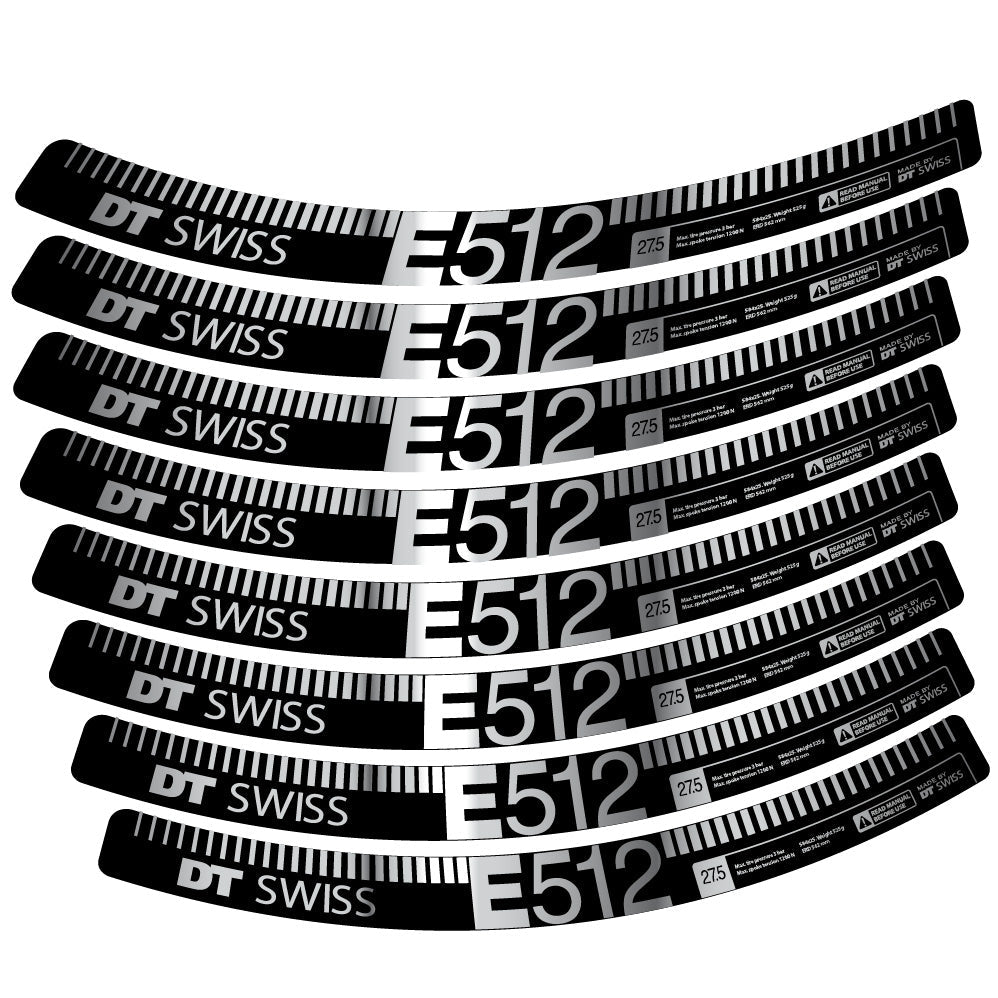 Autocollant Dt swiss E512, Roues VTT 27.5, Autocollant Vélo vinyle