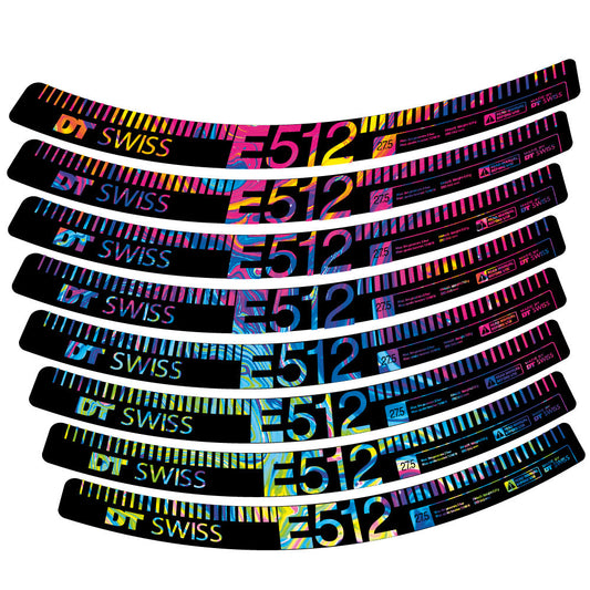 Autocollant Dt swiss E512, Roues VTT 27.5, Autocollant Vélo vinyle