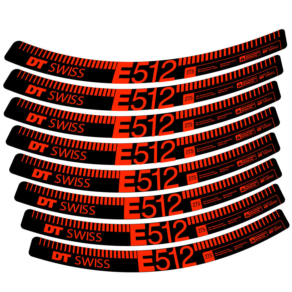 Autocollant Dt swiss E512, Roues VTT 27.5, Autocollant Vélo vinyle