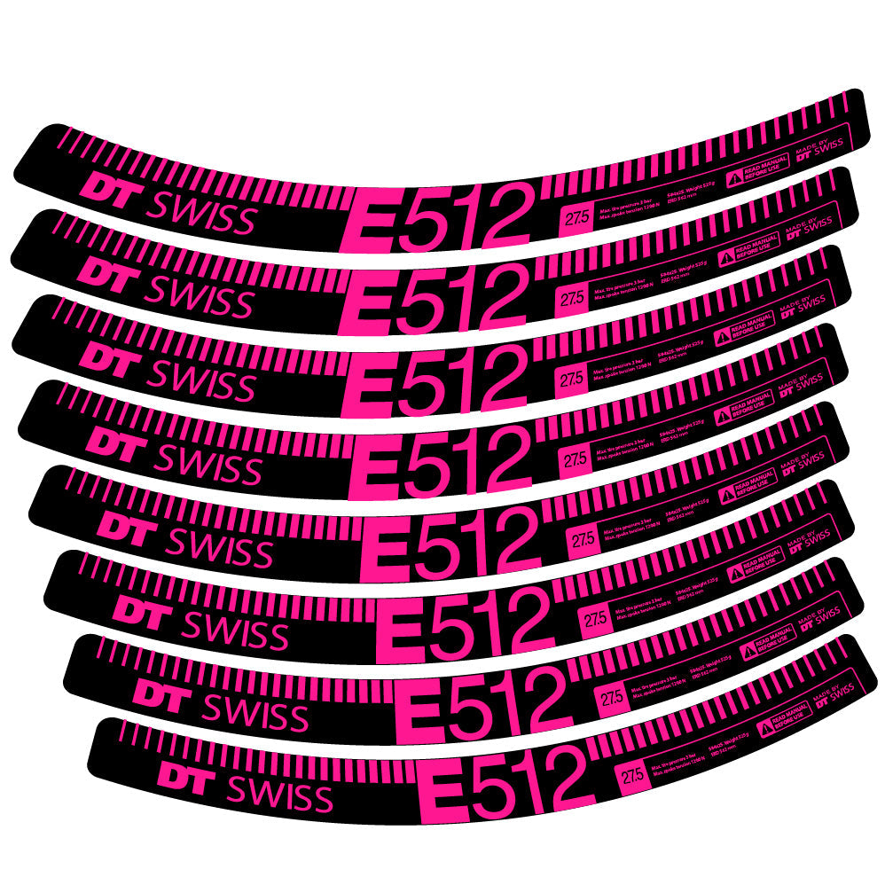 Autocollant Dt swiss E512, Roues VTT 27.5, Autocollant Vélo vinyle