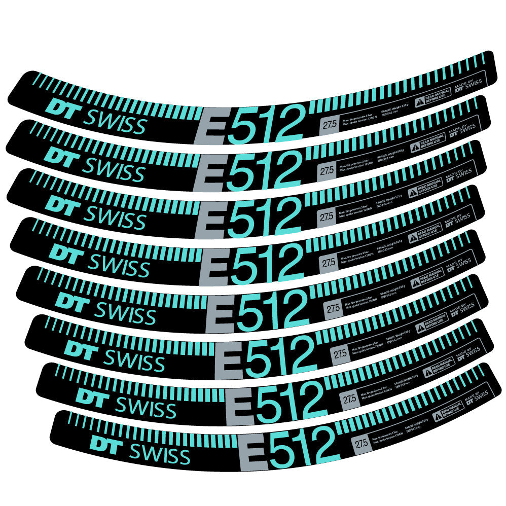 Autocollant Dt swiss E512, Roues VTT 27.5, Autocollant Vélo vinyle