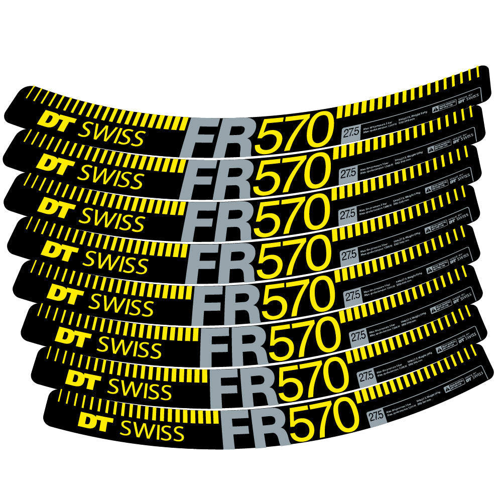 Autocollant DT Swiss FR 570, Roues VTT 29, Autocollant Vélo vinyle