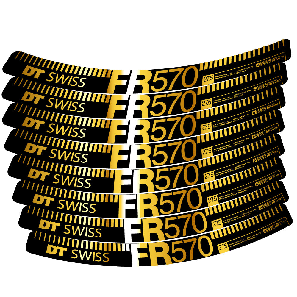 Autocollant DT Swiss FR 570, Roues VTT 29, Autocollant Vélo vinyle