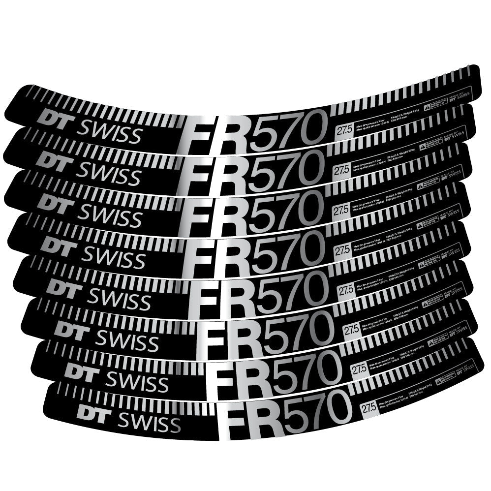 Autocollant DT Swiss FR 570, Roues VTT 29, Autocollant Vélo vinyle