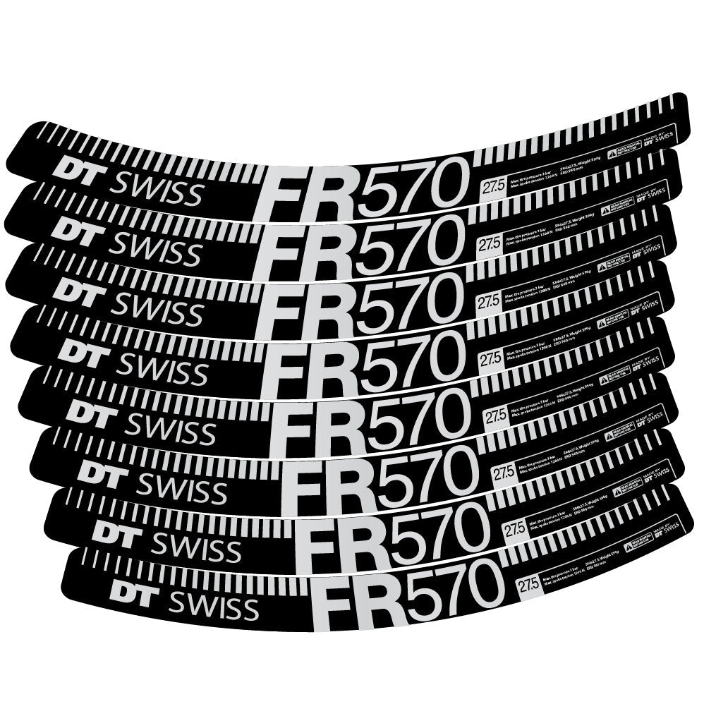 Autocollant DT Swiss FR 570, Roues VTT 29, Autocollant Vélo vinyle