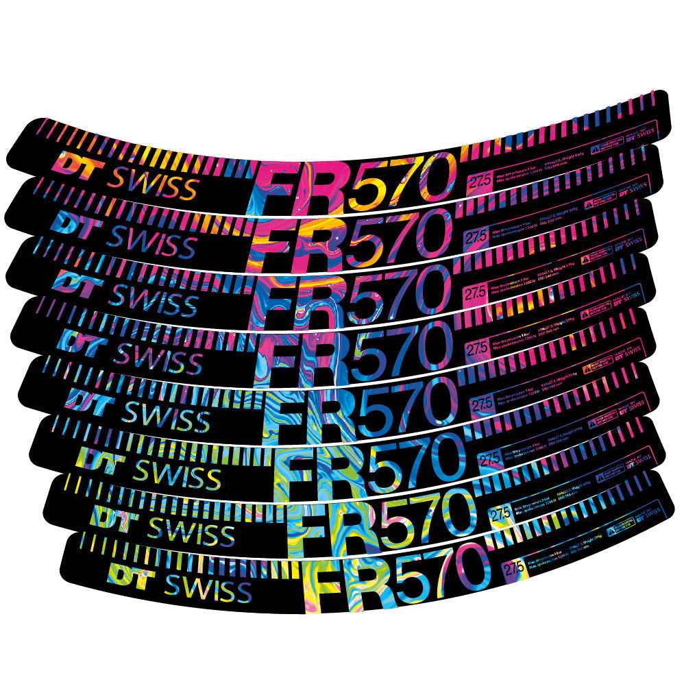 Autocollant DT Swiss FR 570, Roues VTT 29, Autocollant Vélo vinyle