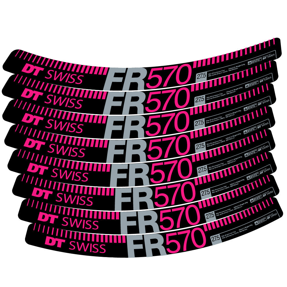 Autocollant DT Swiss FR 570, Roues VTT 29, Autocollant Vélo vinyle