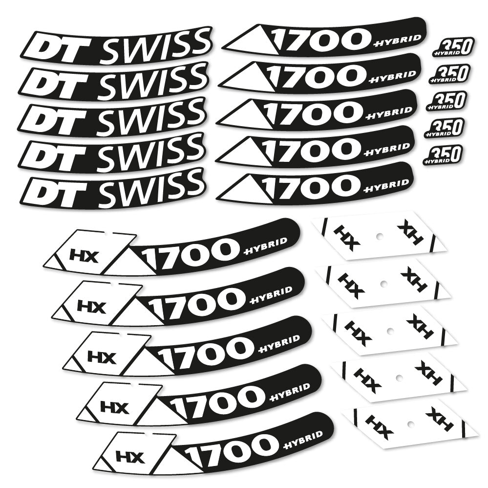 Autocollant DT Swiss Hybrid HX 1700 Spline 29, Roues VTT 29, Autocollant Vélo vinyle
