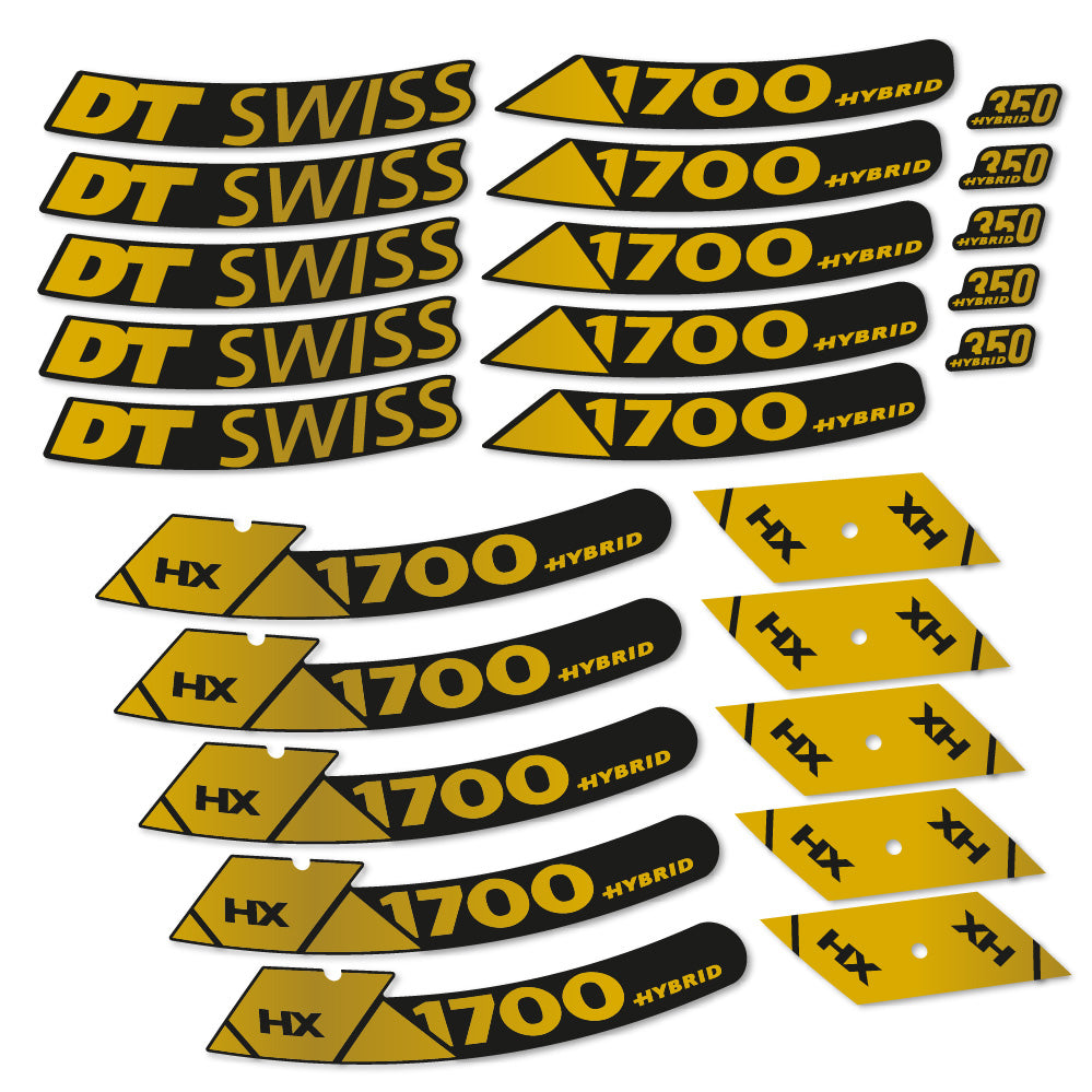 Autocollant DT Swiss Hybrid HX 1700 Spline 29, Roues VTT 29, Autocollant Vélo vinyle