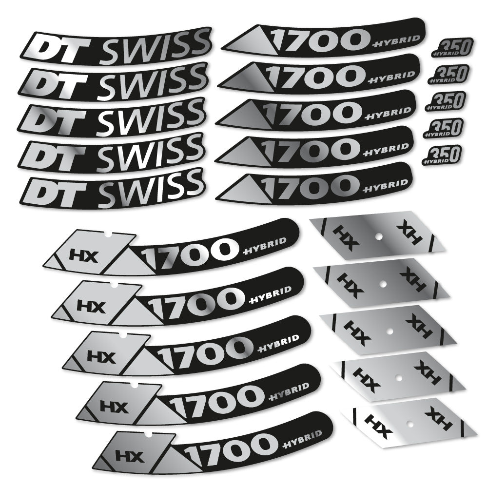 Autocollant DT Swiss Hybrid HX 1700 Spline 29, Roues VTT 29, Autocollant Vélo vinyle