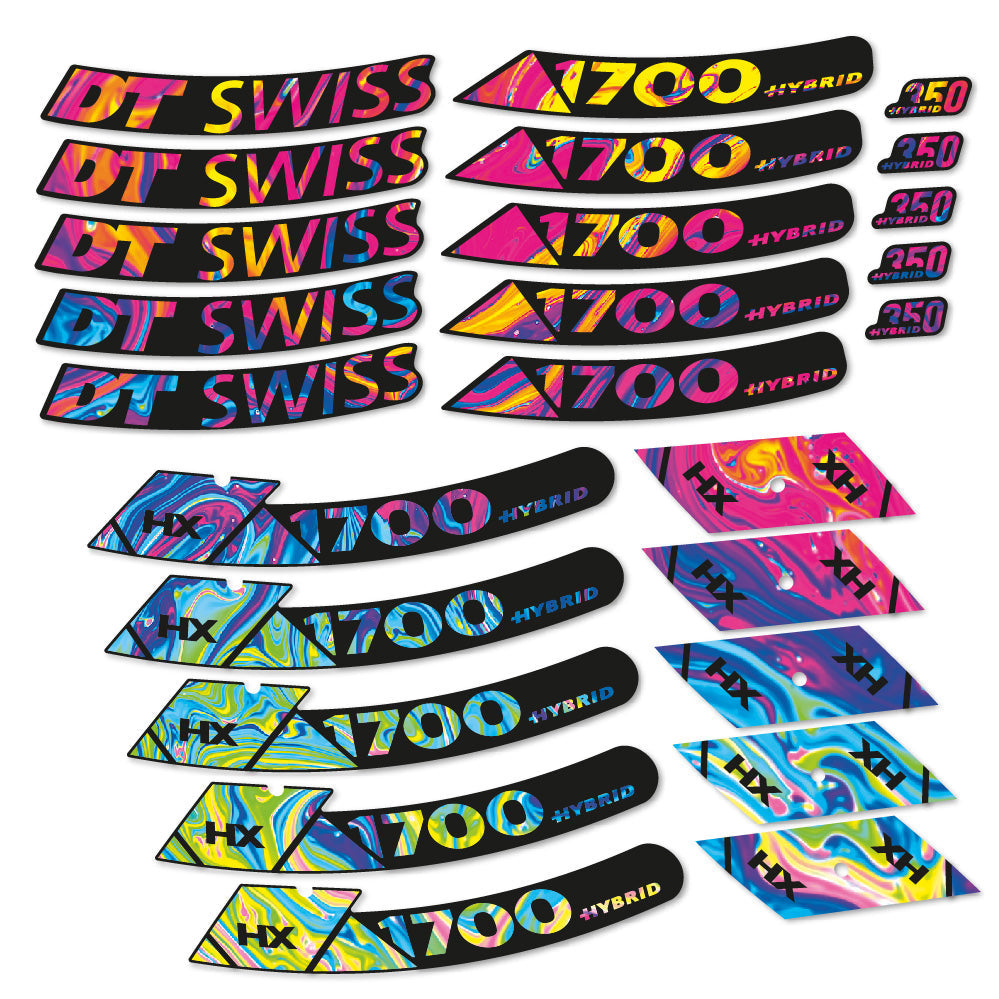 Autocollant DT Swiss Hybrid HX 1700 Spline 29, Roues VTT 29, Autocollant Vélo vinyle