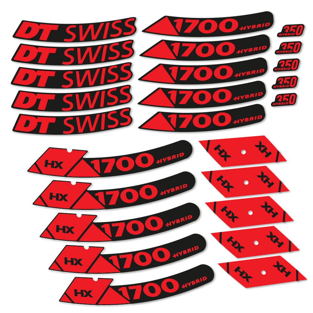 Autocollant DT Swiss Hybrid HX 1700 Spline 29, Roues VTT 29, Autocollant Vélo vinyle