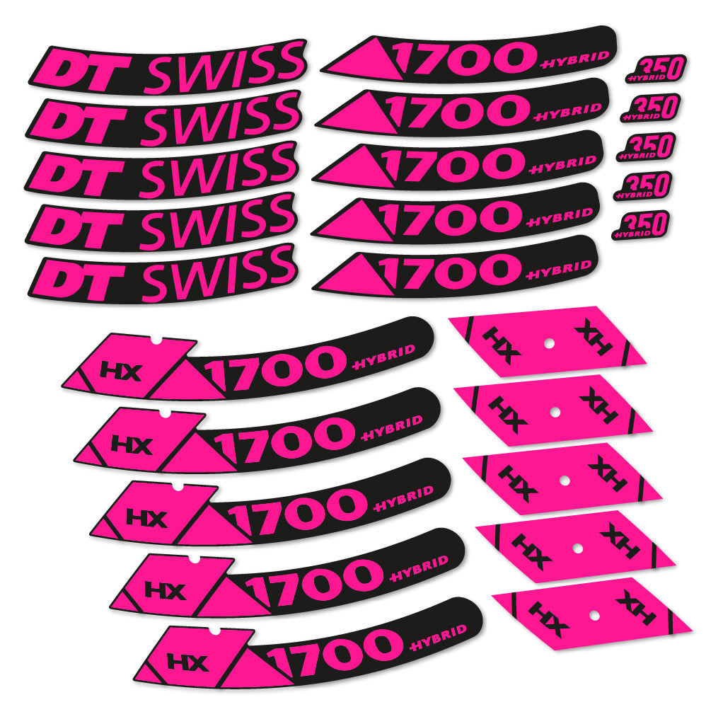 Autocollant DT Swiss Hybrid HX 1700 Spline 29, Roues VTT 29, Autocollant Vélo vinyle