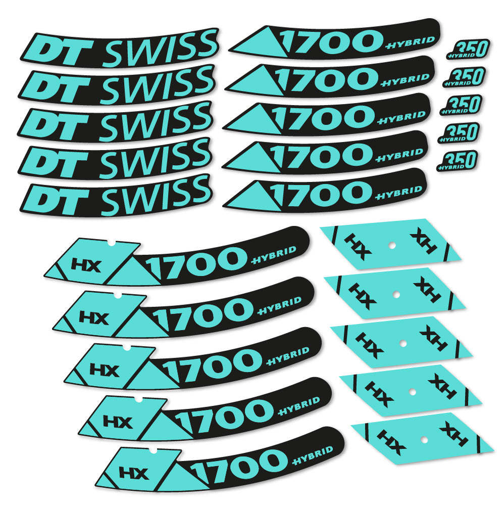 Autocollant DT Swiss Hybrid HX 1700 Spline 29, Roues VTT 29, Autocollant Vélo vinyle