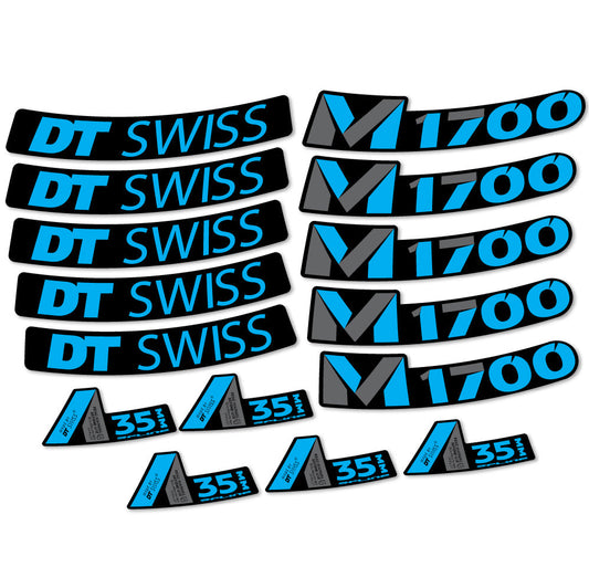Autocollant DT Swiss M1700 35mm, Roues VTT 29, Autocollant Vélo vinyle