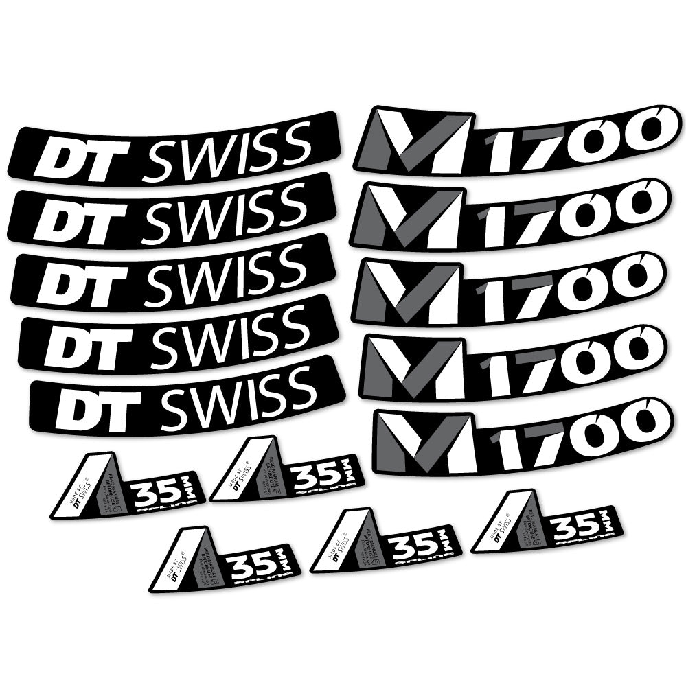 Autocollant DT Swiss M1700 35mm, Roues VTT 29, Autocollant Vélo vinyle