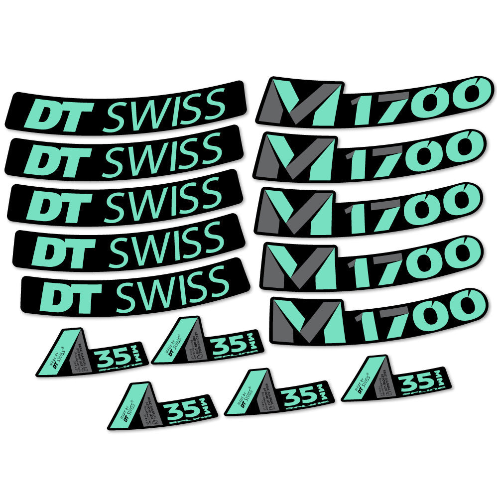 Autocollant DT Swiss M1700 35mm, Roues VTT 29, Autocollant Vélo vinyle