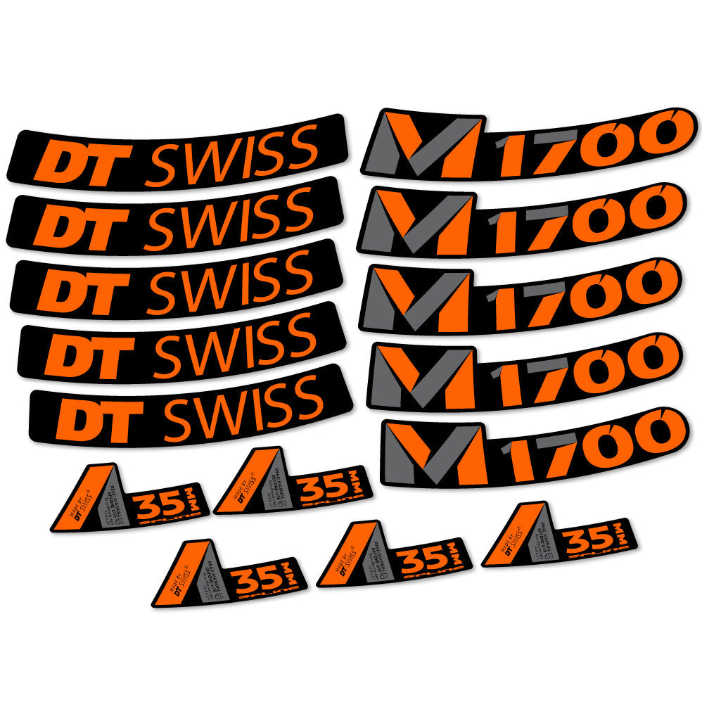 Autocollant DT Swiss M1700 35mm, Roues VTT 29, Autocollant Vélo vinyle