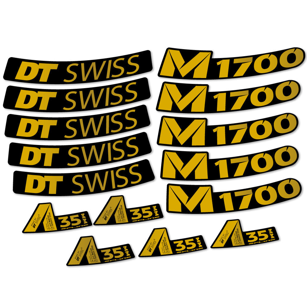 Autocollant DT Swiss M1700 35mm, Roues VTT 29, Autocollant Vélo vinyle