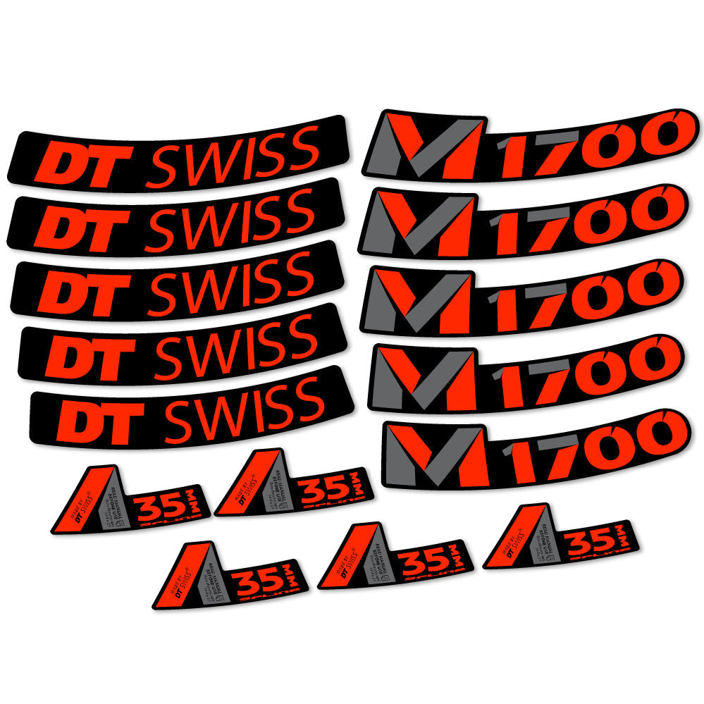 Autocollant DT Swiss M1700 35mm, Roues VTT 29, Autocollant Vélo vinyle