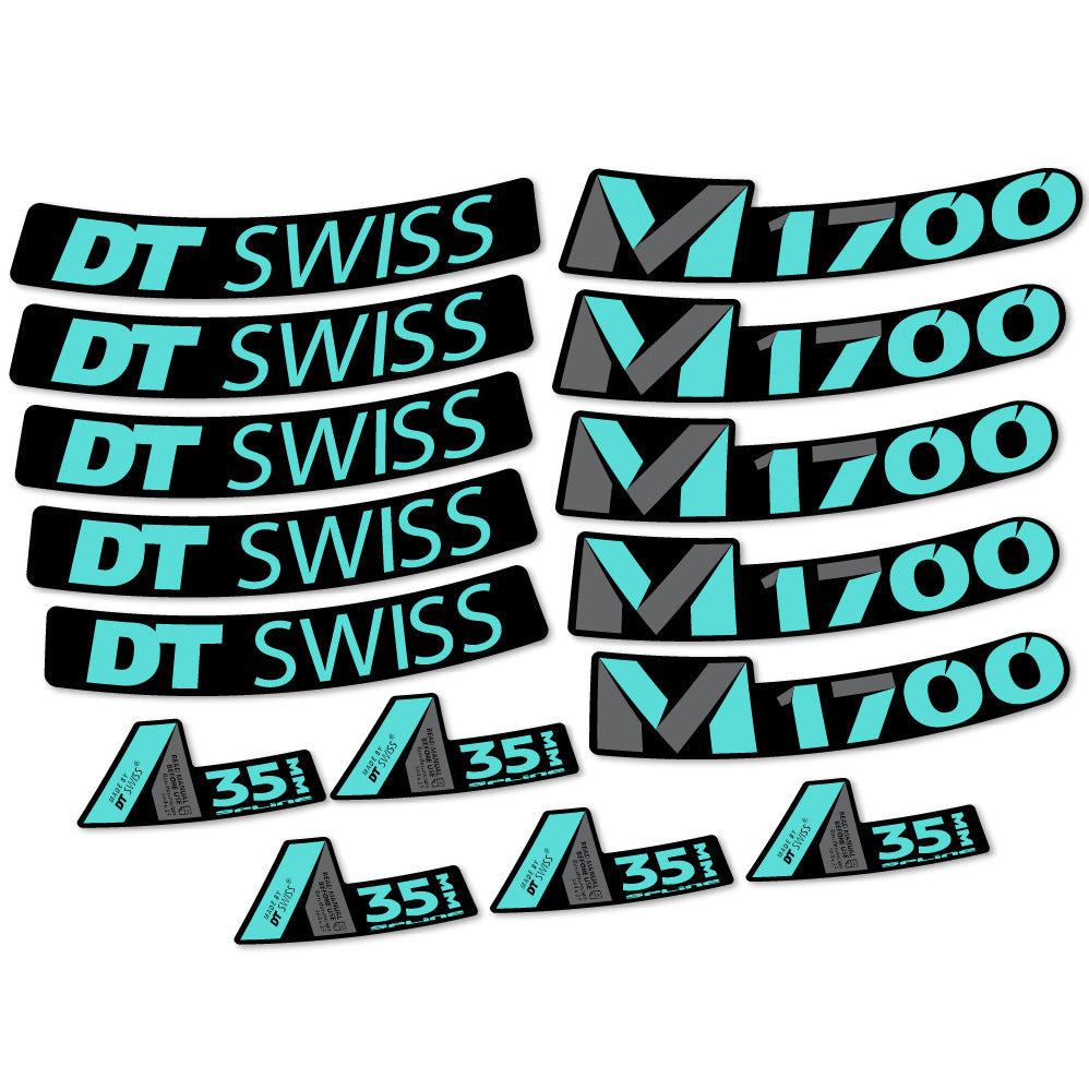 Autocollant DT Swiss M1700 35mm, Roues VTT 29, Autocollant Vélo vinyle