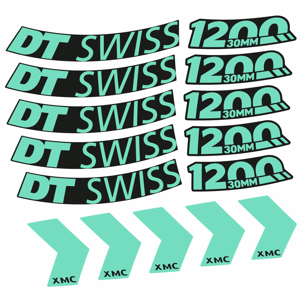 Autocollant DT Swiss XMC 1200 Spine 30, Roues VTT 29, Autocollant Vélo vinyle