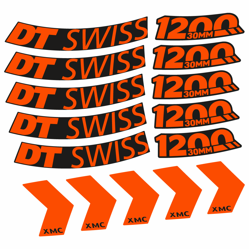 Autocollant DT Swiss XMC 1200 Spine 30, Roues VTT 29, Autocollant Vélo vinyle
