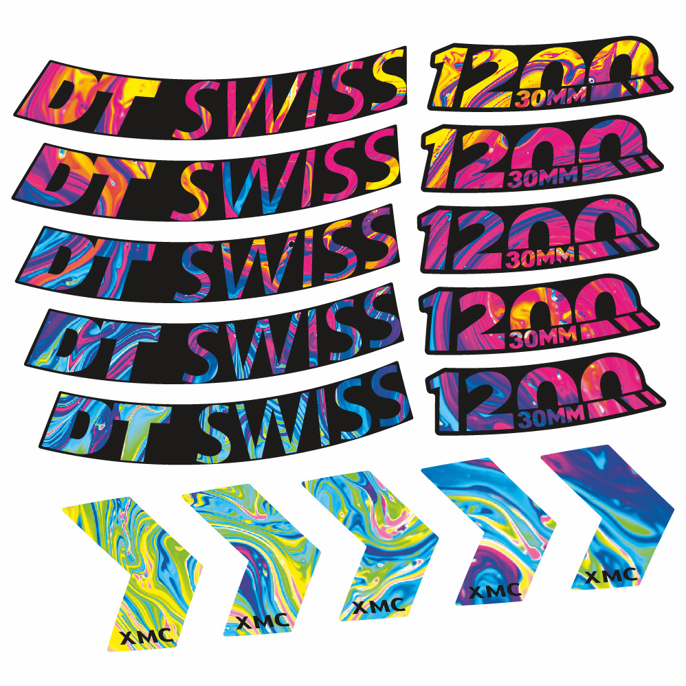 Autocollant DT Swiss XMC 1200 Spine 30, Roues VTT 29, Autocollant Vélo vinyle