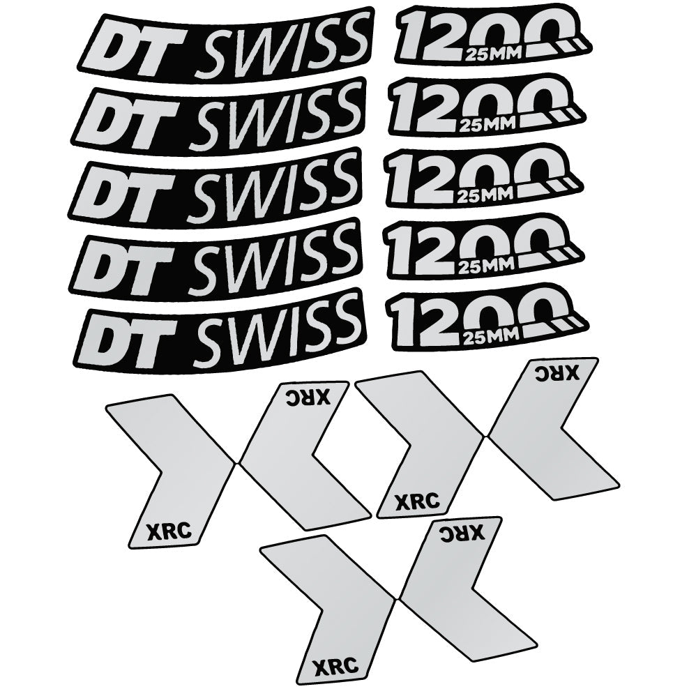 Autocollant DT Swiss XRC 1200 Spline 25 mm 2020, Roue de montagne, Autocollant vinyle
