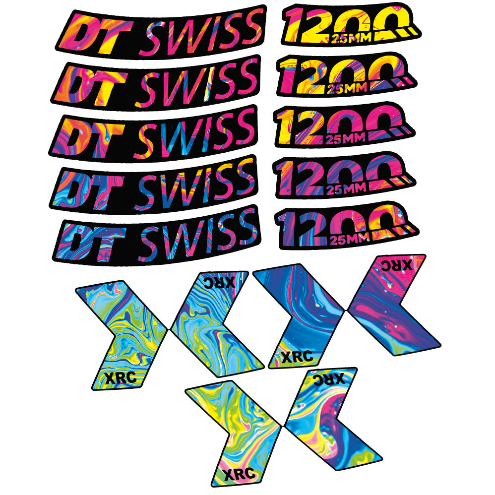Autocollant DT Swiss XRC 1200 Spline 25 mm 2020, Roue de montagne, Autocollant vinyle
