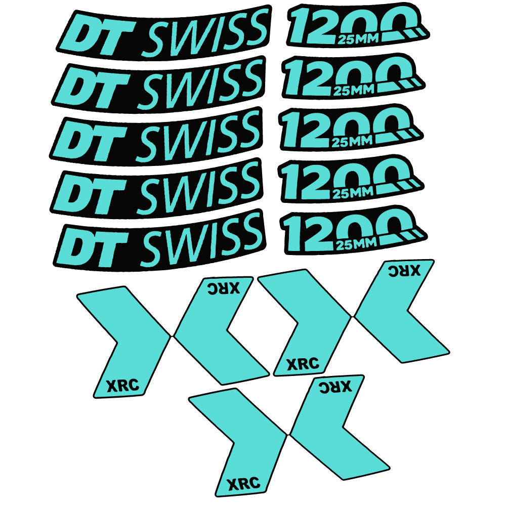 Autocollant DT Swiss XRC 1200 Spline 25 mm 2020, Roue de montagne, Autocollant vinyle