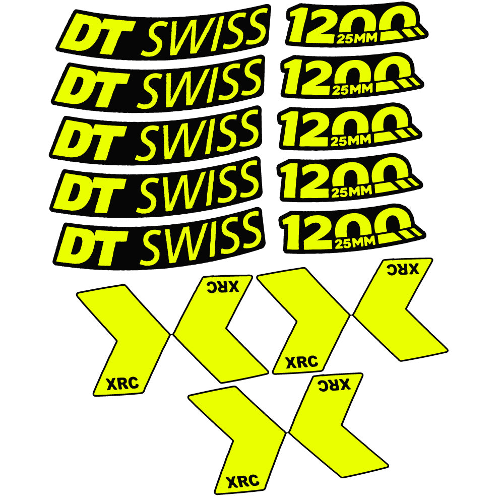 Autocollant DT Swiss XRC 1200 Spline 25 mm 2020, Roue de montagne, Autocollant vinyle