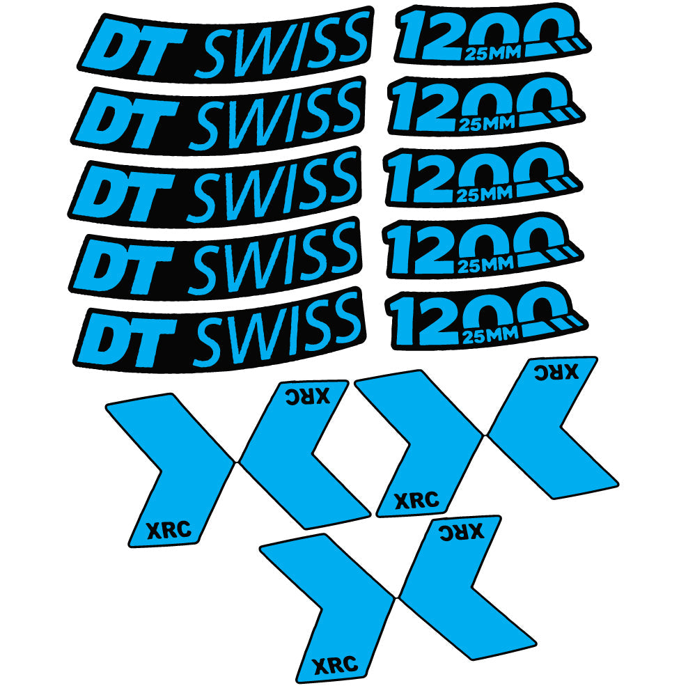 Autocollant DT Swiss XRC 1200 Spline 25 mm 2020, Roue de montagne, Autocollant vinyle