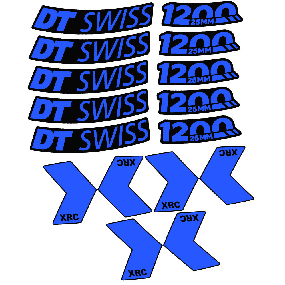 Autocollant DT Swiss XRC 1200 Spline 25 mm 2020, Roue de montagne, Autocollant vinyle