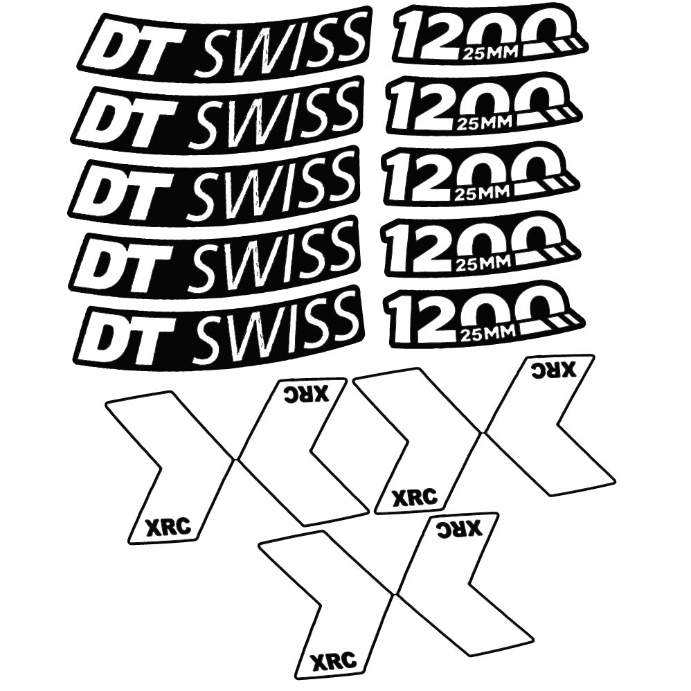 Autocollant DT Swiss XRC 1200 Spline 25 mm 2020, Roue de montagne, Autocollant vinyle