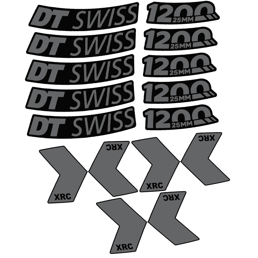 Autocollant DT Swiss XRC 1200 Spline 25 mm 2020, Roue de montagne, Autocollant vinyle